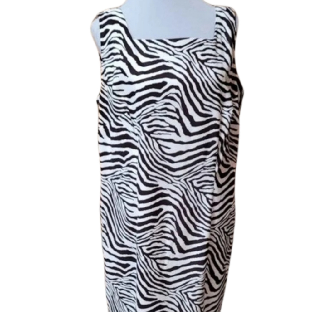 Connected Apparel Square Neck Sleeveless Dress